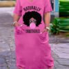 NATURALLY UNBOTHERED plus size v-neck mid-sleeve dress